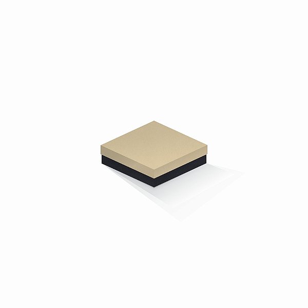 Caixa de presente | Quadrada F Card Areia-Preto 12,0x12,0x4,0
