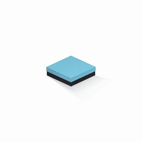 Caixa de presente | Quadrada F Card Azul-Preto 12,0x12,0x4,0