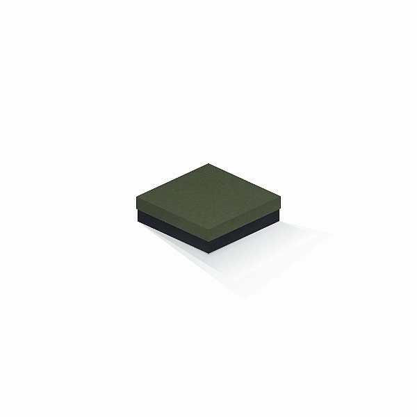 Caixa de presente | Quadrada F Card Scuro Verde-Preto 12,0x12,0x4,0