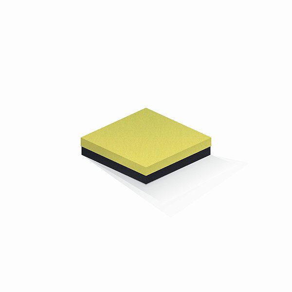 Caixa de presente | Quadrada F Card Canário-Preto 15,5x15,5x4,0