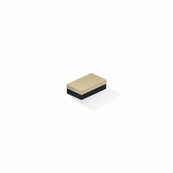 Caixa de presente | Retângulo F Card Areia-Preto 6,0x10,0x3,5