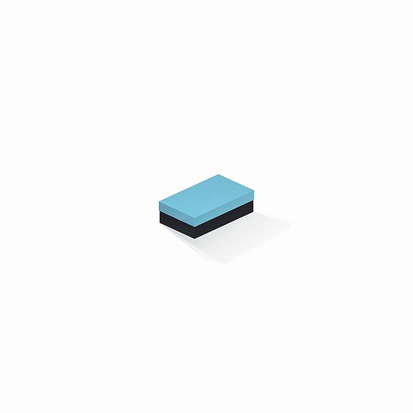 Caixa de presente | Retângulo F Card Azul-Preto 6,0x10,0x3,5