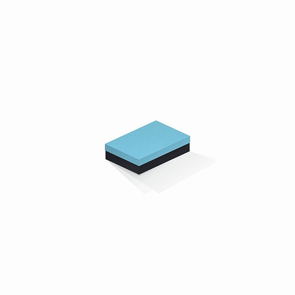 Caixa de presente | Retângulo F Card Azul-Preto 8,0x12,0x3,5