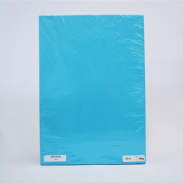 Lote A4-071 - F Card Azul - 180g - 125fls