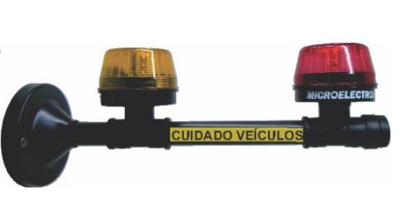 Sinalizador de Garagem Pequeno LED Bivolt Duplo Aviso Sonoro