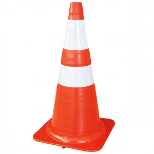 Cone Flexível NBR 70Cm (2 Faixas Prismáticas, Base com Sapatas)
