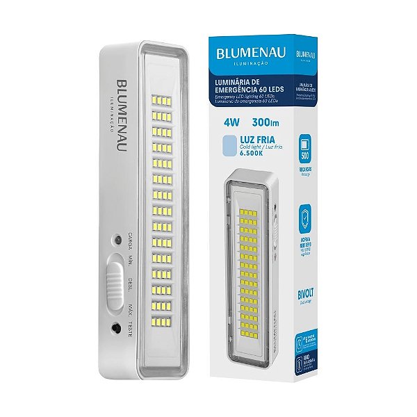 Luminária de Emergência 60 LEDs Blumenau