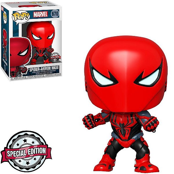 Spider-Armor MKIII 670 Exclusivo Pop Funko Marvel Spiderman