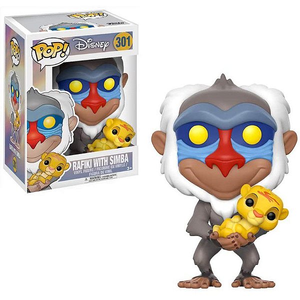 Rafiki with Simba 301 Pop Funko Rei Leão Disney
