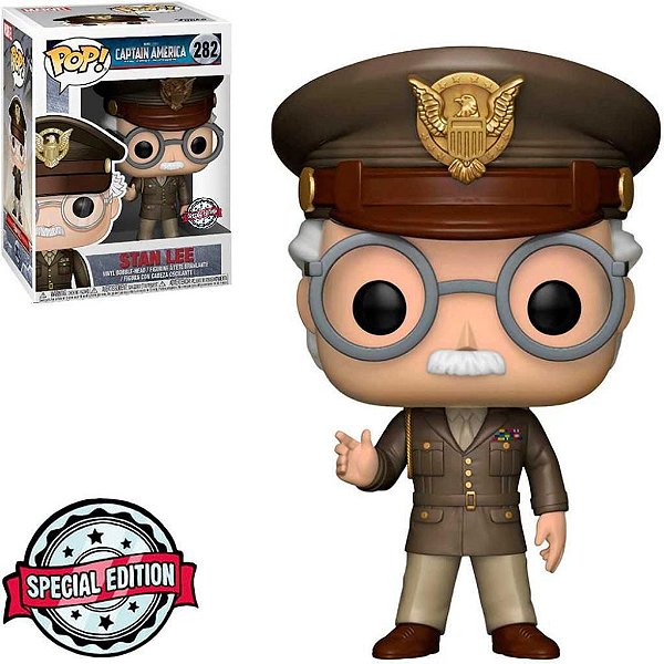 Stan Lee 282 Exclusivo Pop Funko Capitão América Marvel