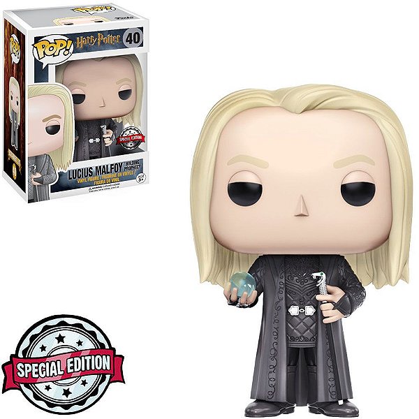 Lucius Malfoy Holding Prophecy 40 Exc Pop Funko Harry Potter