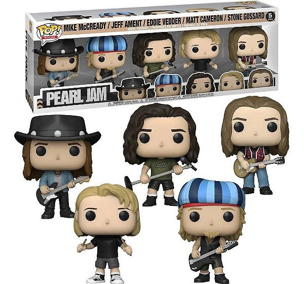Pearl Jam Pack com 5 Pop Funko Rocks