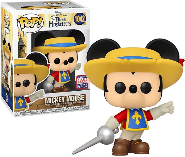 Mickey Mouse 1042 Excl Pop Funko Os Três Mosqueteiros Disney