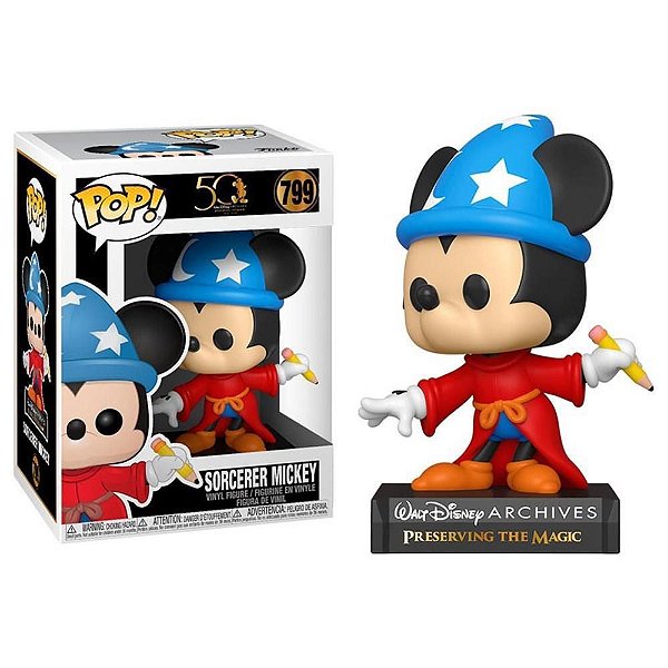 Sorcerer Mickey 799 Pop Funko Disney 50 anos