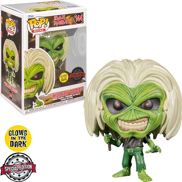 Killers Eddie 144 Exclusivo GITD Pop Funko Iron Maiden