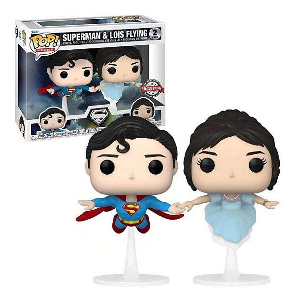 Superman e Lois Flying Pack 2 Exclsuivo Pop Funko DC