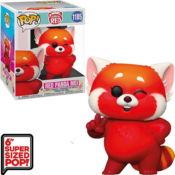 Red Panda Mei 1185 Super Sized Pop Funko Red Disney