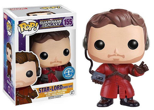 Star-lord 155 Exclusivo Pop Funko Guardiões da Galáxia Marvel
