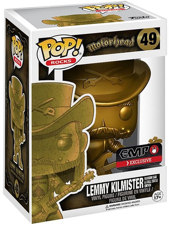 Lemmy Kilmister 49 Exclusivo Pop Funko Gold Motorhead