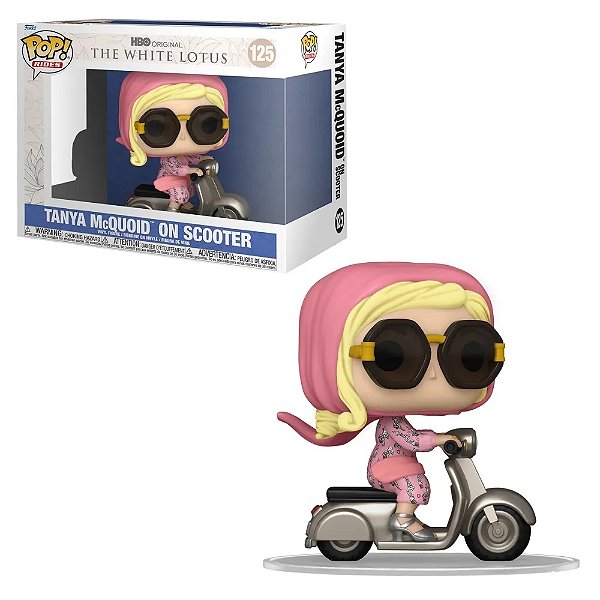 Tanya McQuoid on Scooter 125 Rides Pop Funko The White Lotus