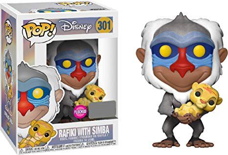 Rafiki with Simba 301 Exclusivo Flocked Pop Funko Disney