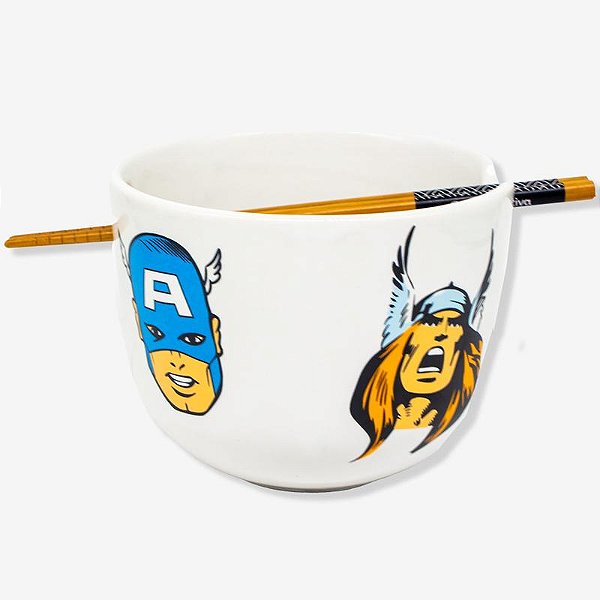 Bowl Com Hashi Marvel Comics 500ml Zona Criativa - 10025517