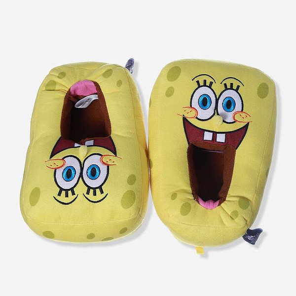 Pantufa 3D Bob Esponja - 10072437 Tam:GG;Cor:Amarelo