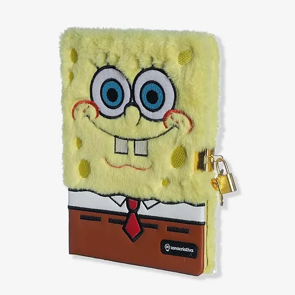 Caderno de Pelúcia 21x15 Bob Esponja - Zona Criativa