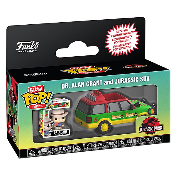 Dr. Alan Grant and Jurassic SUV RIDES Funko Bitty Pop