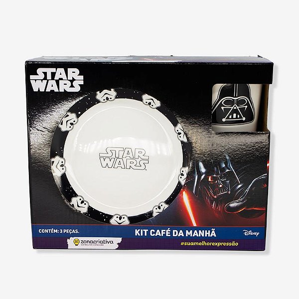 Conjunto Bowl Caneca Prato Star Wars Zona Criativa 10025666