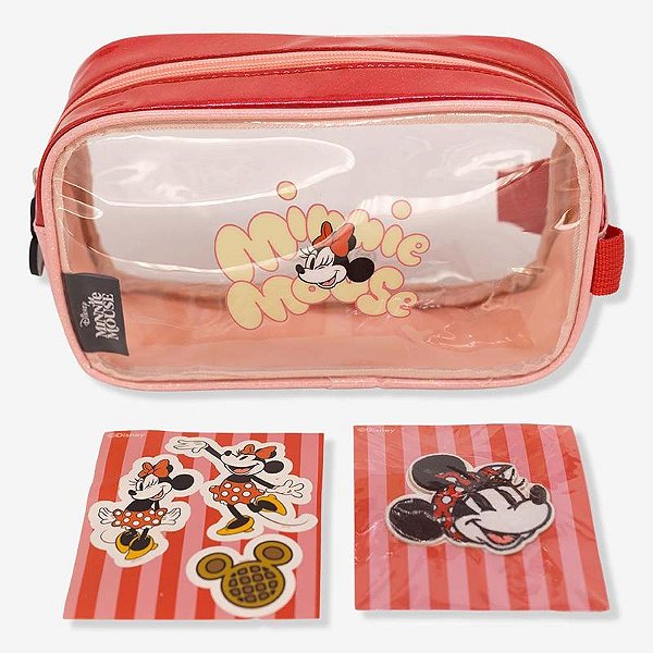 Estojo Necessaire e adesivos Minnie Mouse Disney - 10073533