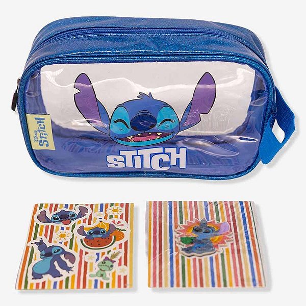 Estojo Necessaire e adesivos Stitch - Disney - 10073535