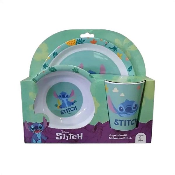 Conjunto Infantil Melamine Stitch - Disney Tuut