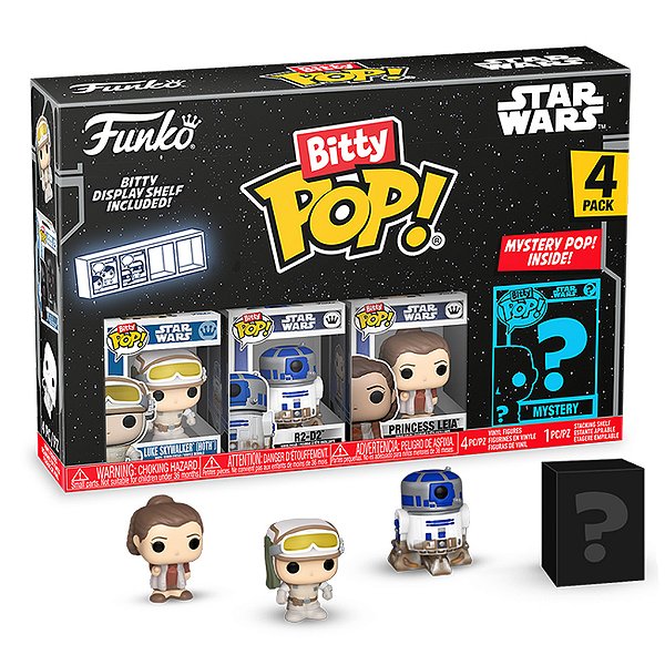 Star Wars Luke Skywalker Pack4 Funko Bitty Pop Star Wars