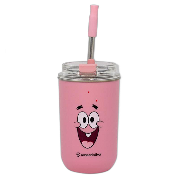 Copo Neo com Canudo Patrick Bob Esponja 300ml - ZC -10073316