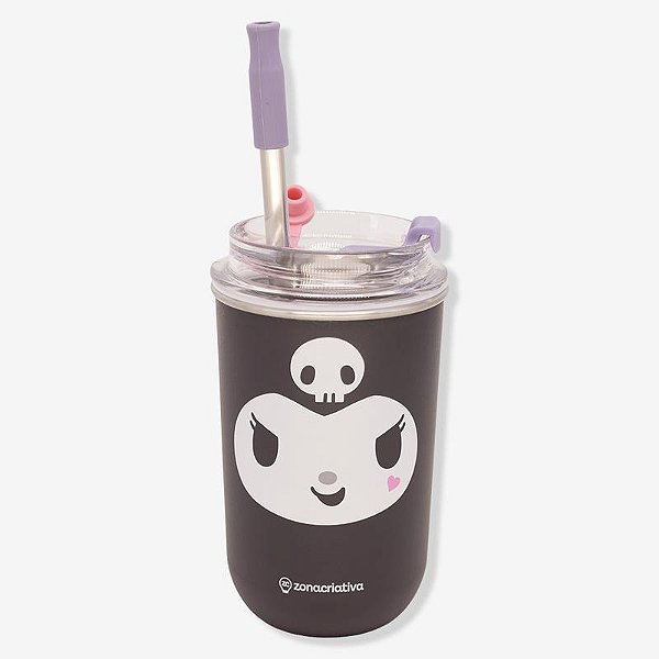 Copo Neo com Canudo Kuromi - Hello Kitty 300ml - ZC 10026756