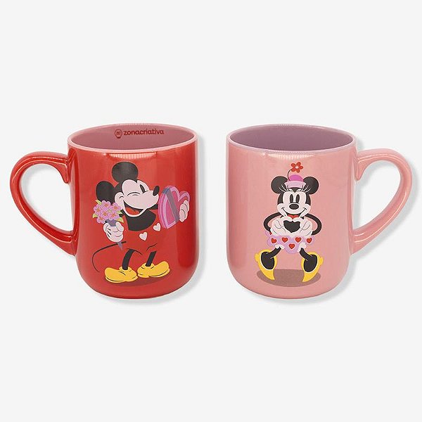 Kit Caneca Mary Mickey e Minnie 400ml Zona Criativa 10026392