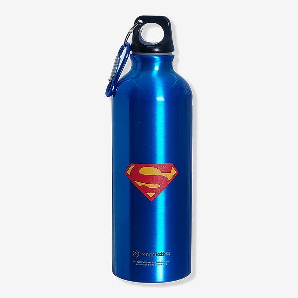 Garrafa com Mosquetão SuperMan - DC Comics - ZC - 10073267