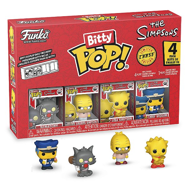 Simpsons Scratchy Séries4 Pack4 Funko Bitty Pop The Simpsons