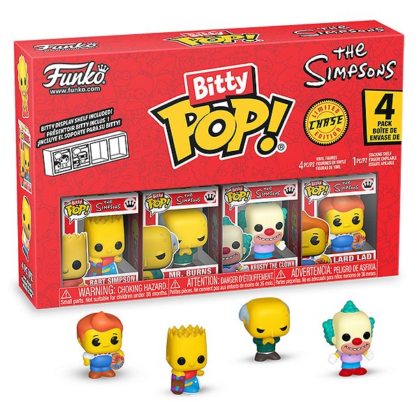 Simpsons Bart Séries1 Pack4 Funko Bitty Pop The Simpsons