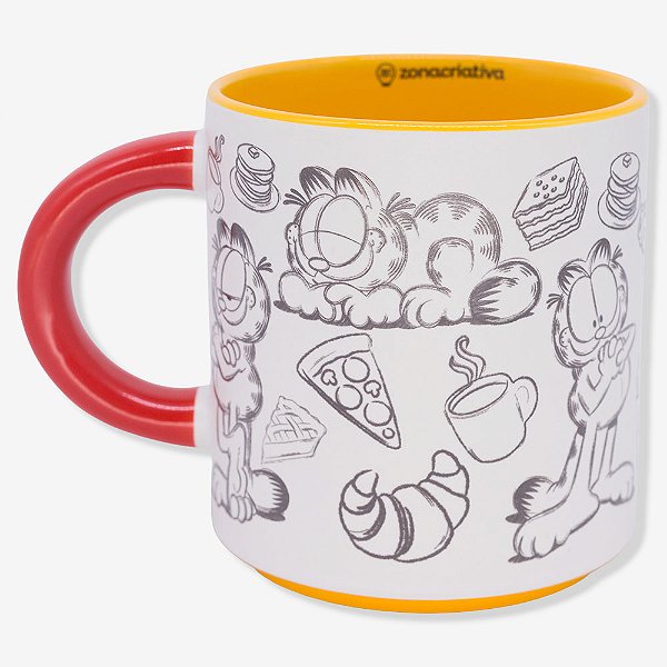 Caneca Grafite Garfield - 500ml - Zonacriativa - 10026960