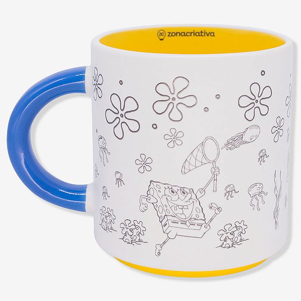Caneca Grafite Bob Esponja - 500ml - Zonacriativa -10026963