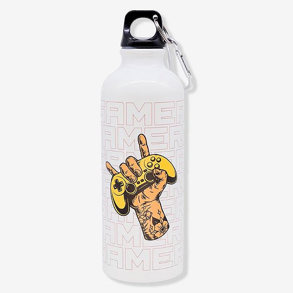 Garrafa com Mosquetão Gamer Skull - Zonacriativa - 10074949