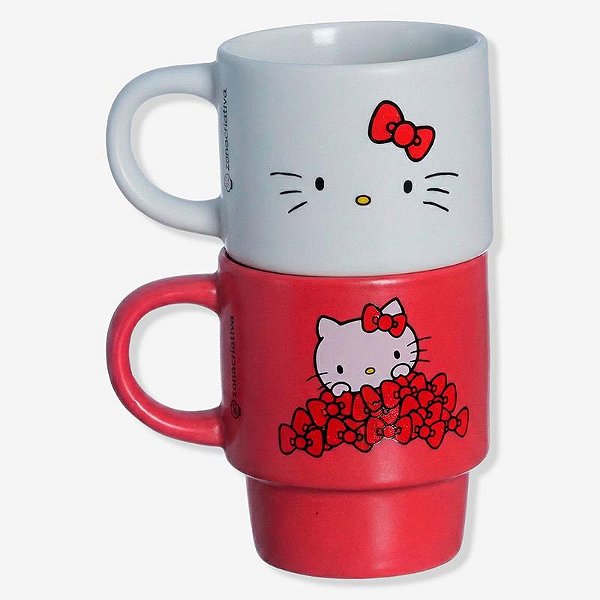 Kit Canecas Empilháveis Hello Kitty - Zonacriativa -10025911