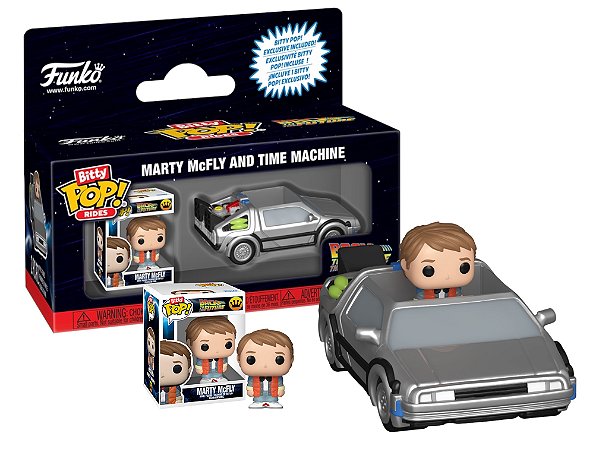 Marty McFly and Time Machine Bitty Pop Back to the Future