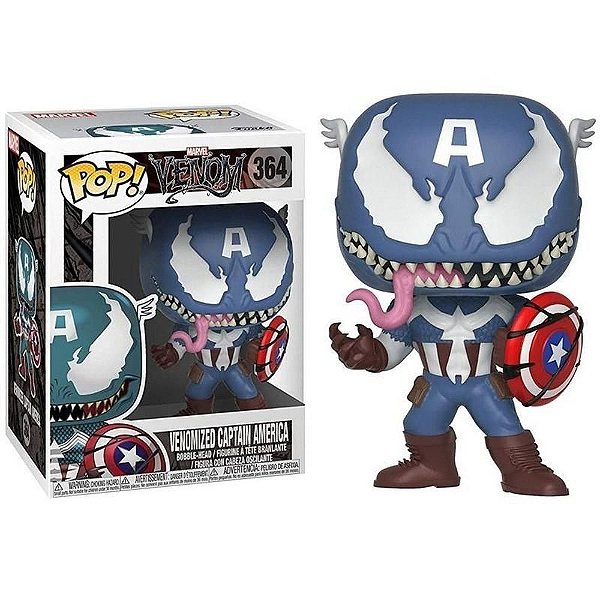 Venomized Captain America 364 Pop Funko Venom Marvel