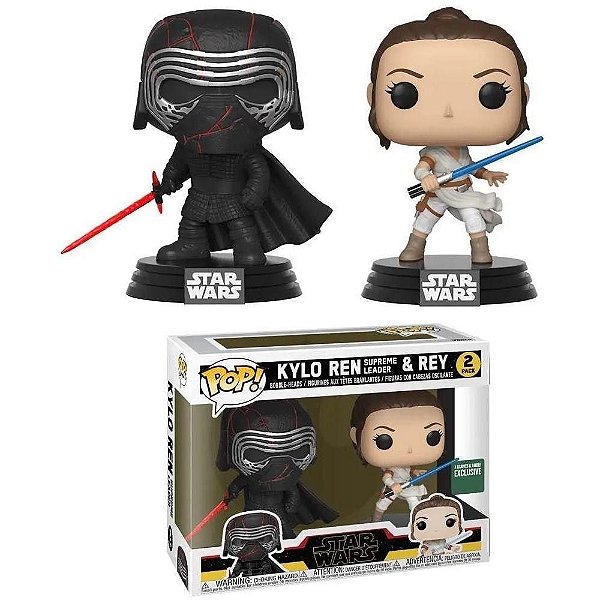 Kylo Ren Supreme Leader e Rey 2Pack Excl Pop Funko Star Wars