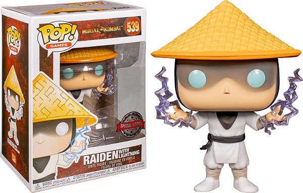 Raiden with Lightning 539 Exclusivo Pop Funko Mortal Kombat