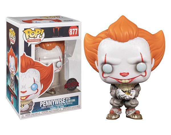Pennywise with Glow Bug 877 Exclusivo Pop Funko IT Chapter 2