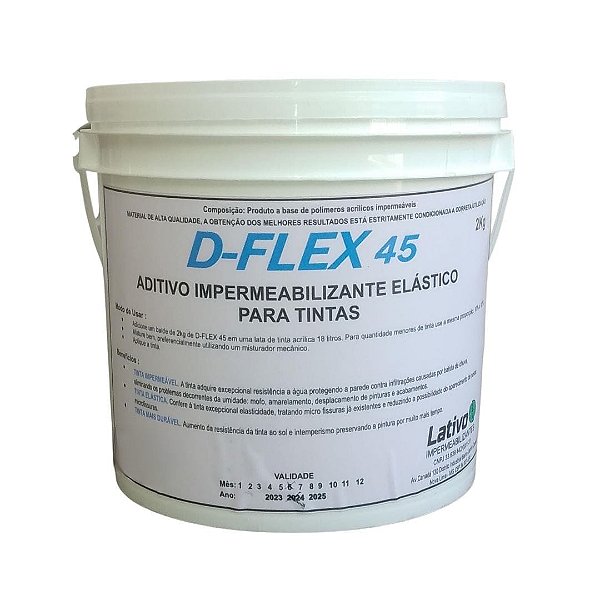 D-FLEX 45 - Aditivo impermeabilizante elástico para tinta acrílica